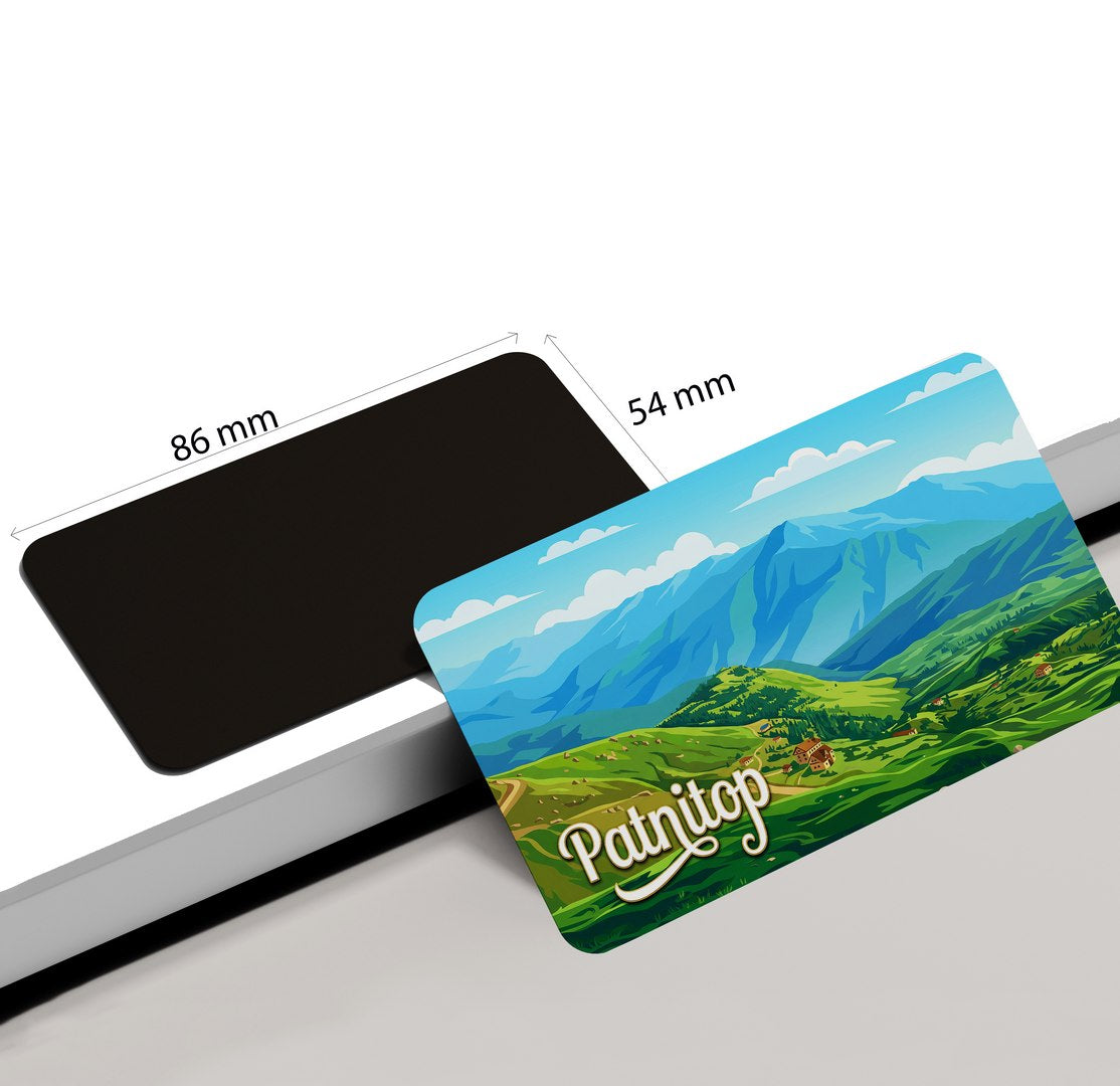dhcrafts Jammu and Kashmir Patnitop Design Rectangular Fridge Magnet Pack of 1 (8.6cm x 5.4cm)